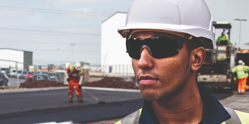 Male construction worker wearing summer PPE